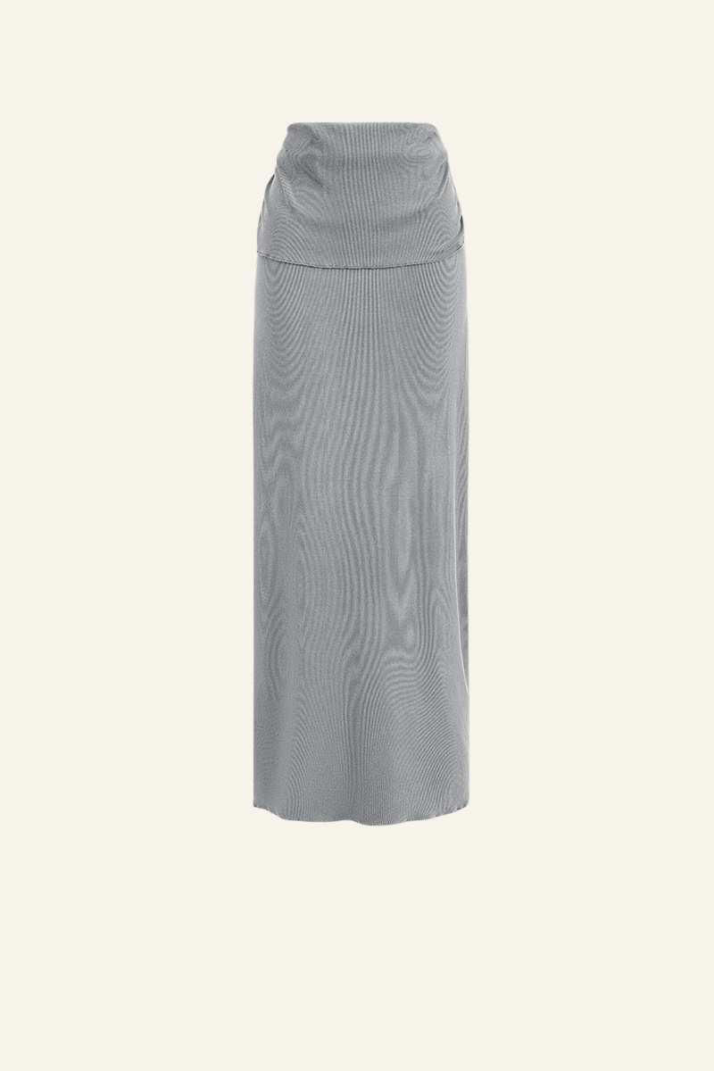 Women's Ruched Slim Fit Maxi Skirt.