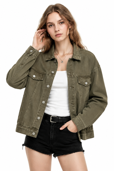 Women's & Unisex Oversized Washed Denim Jacket