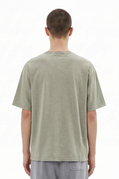 Men's Cotton Vintage Washed Distressed T-shirt