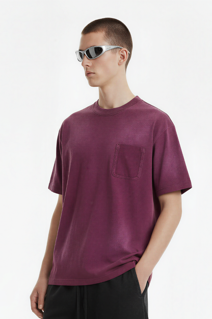 Men's Cotton Streetwear Washed Distressed T-shirt