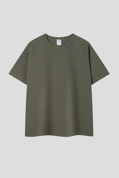Men's 300g Cotton Raglan Stitch Texture Tee