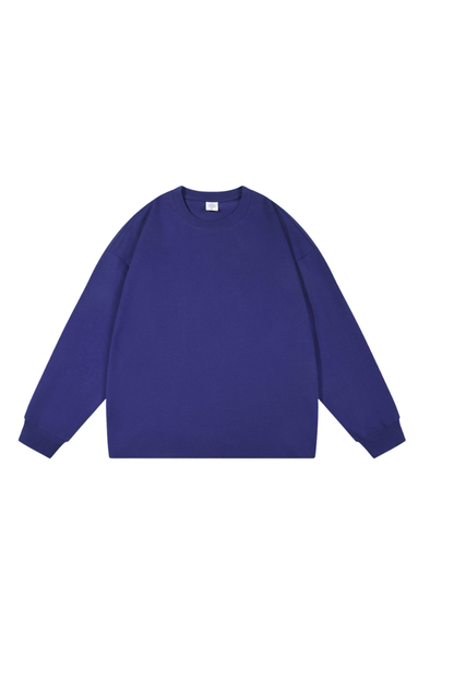 Unisex 305g Heavy Cotton Loose Crewneck Long Sleeve Tee