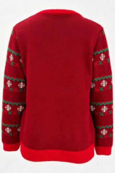 Women Fall Clothing Soft Christmas Tree Santa Knit Sweater