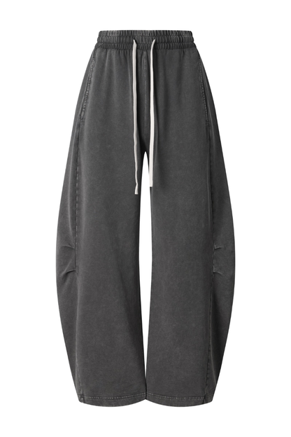 Women's Summer Vintage Washed Cotton Drawstring Cargo Pants