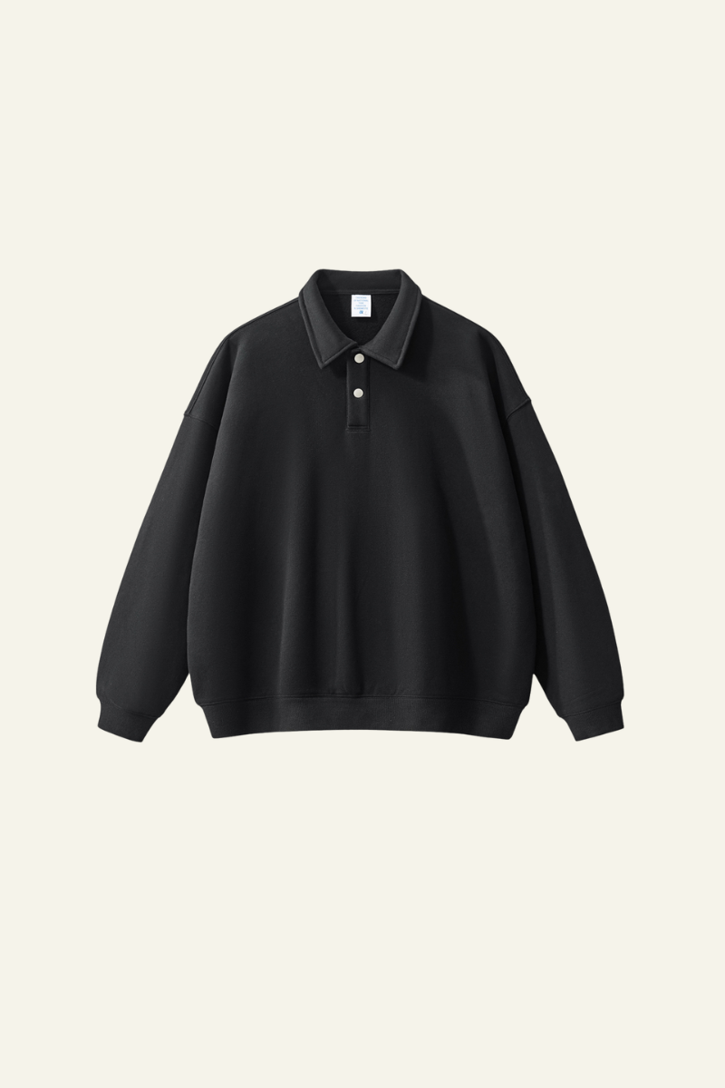 Men's Streetwear Polo Collar Relaxed Sweatshirts