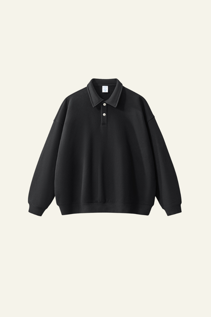 Men's Streetwear Polo Collar Relaxed Sweatshirts