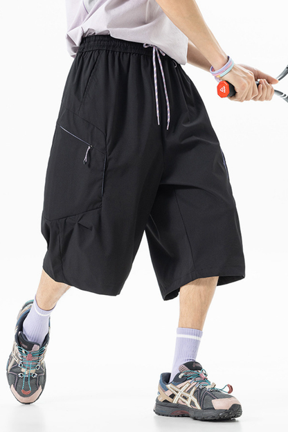 Unisex Summer Straight 7/8 Waterproof Cargo Quick Dry Shorts