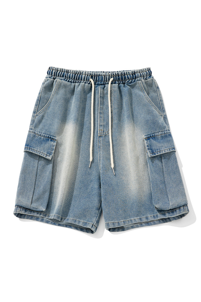 Men's Summer Washed Cargo Loose 3D Pocket 5" Shorts