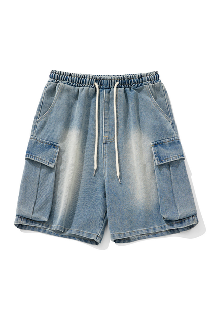 Men's Summer Washed Cargo Loose 3D Pocket 5" Shorts
