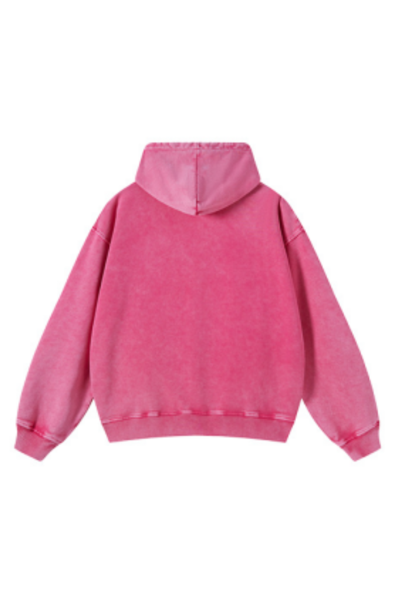 Unisex Fall 100% Cotton Wax Washed Vintage Pocket Hoodie