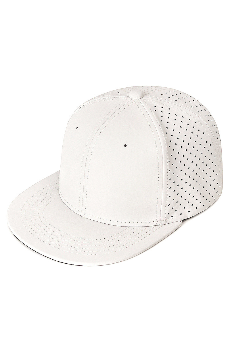 Men's Elastic Solid Flat Brim Mesh Hip Hop Hat