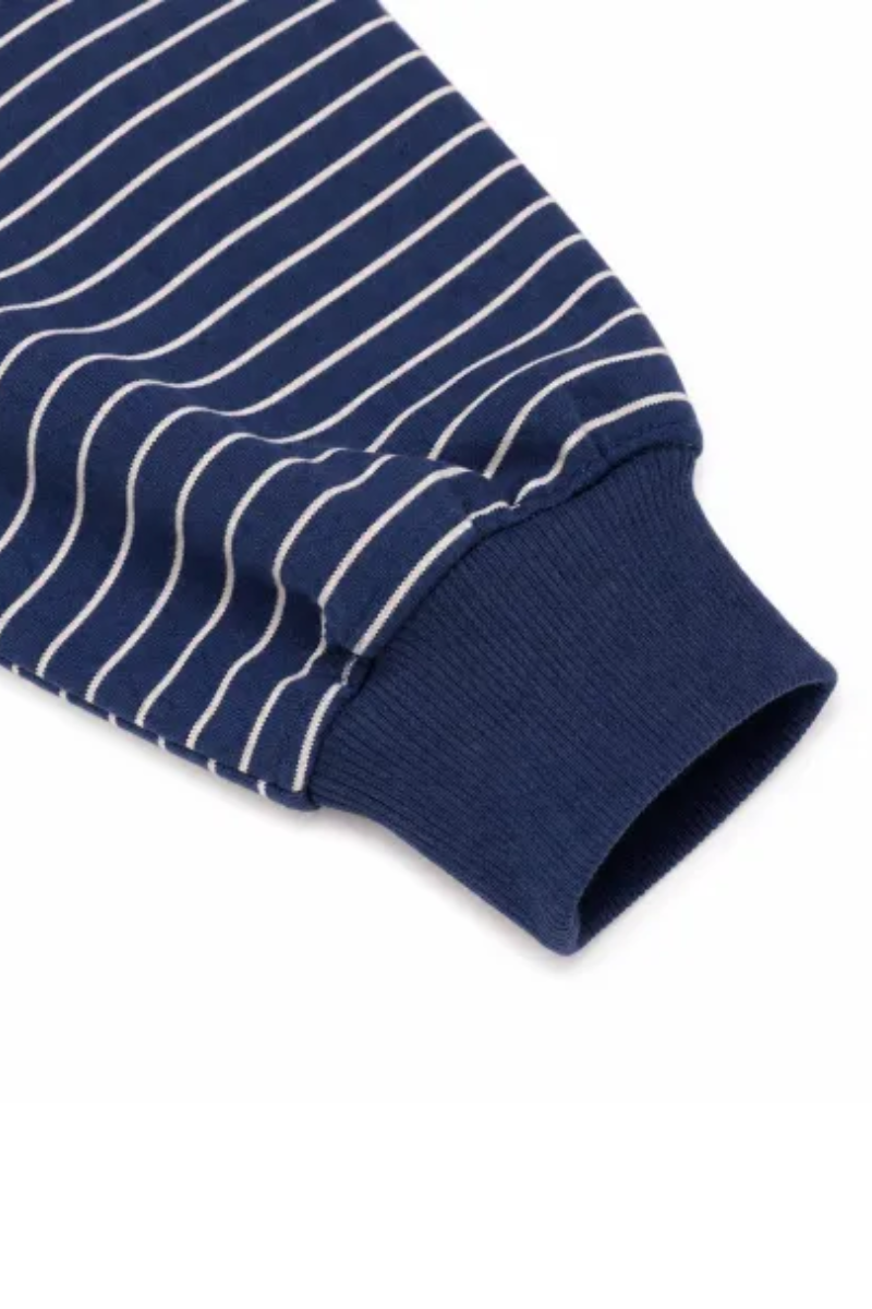Women Fall Striped Mock Neck Sweatshirt Shorts 2 Piece Set