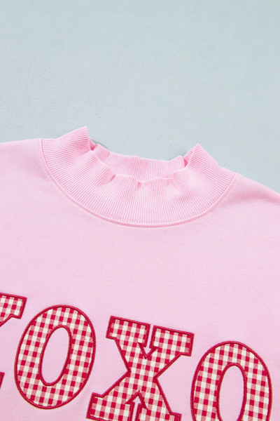 Women's Valentine Letter Print Crew Neck Loose Sweatshirt