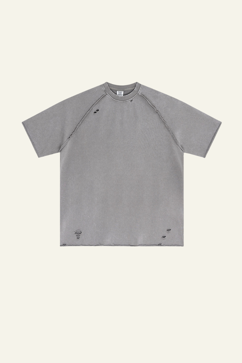 Women's Washed Wax-Dyed Cotton  T-shirt.