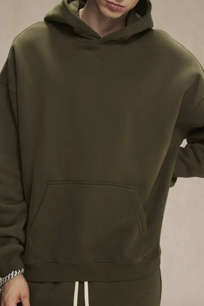 Men's 350G Heavyweight Large Pocket Hoodie Sweatshirts