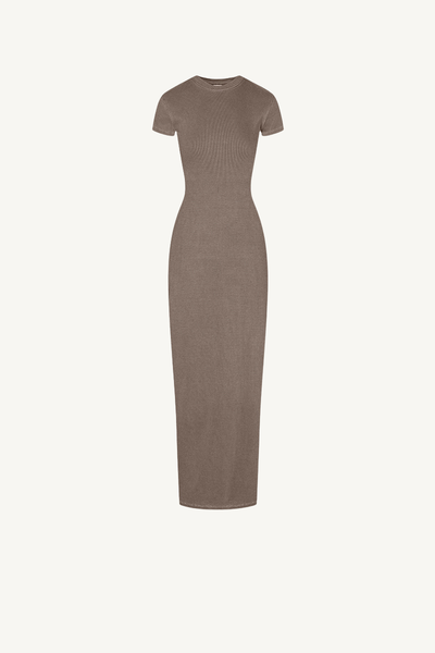 Women's Summer 275g Washed Slim Bodycon Slit Dress