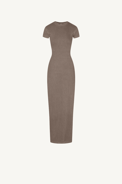 Women's Summer 275g Washed Slim Bodycon Slit Dress