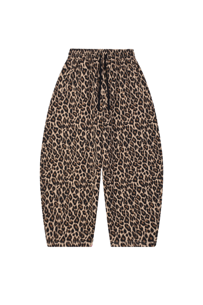 Men's Fall Winter Vintage Leopard Curved-Leg Sweatpants
