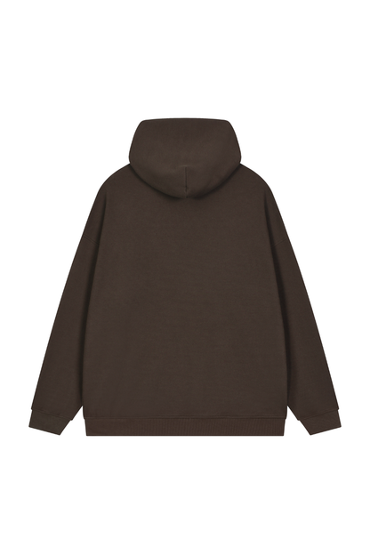 Unisex Fall Waffle-Texture Drop-Shoulder Pullover Hoodie