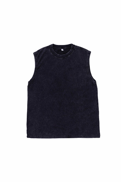 Men's Summer Vintage Washed Raw-Edge Sleeveless Tank Top