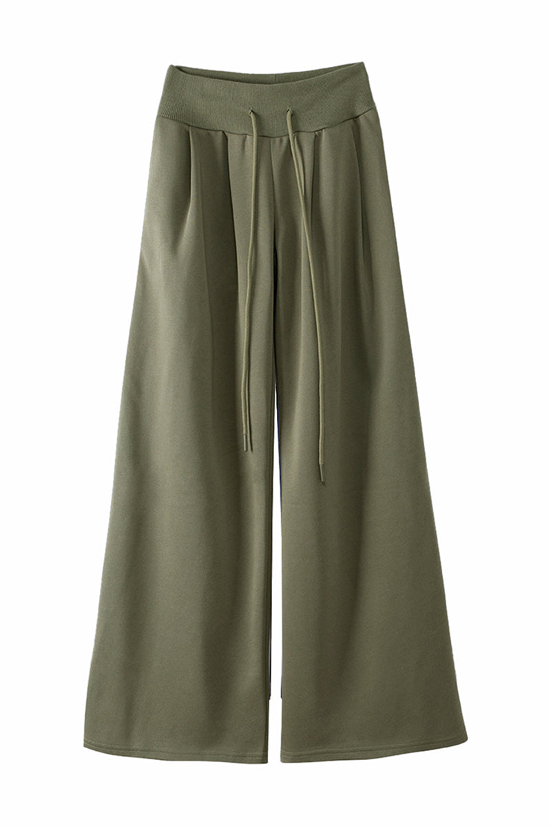 Women's Spring High-Waist Draped Wide-Leg Sweatpants