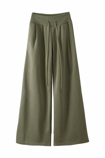 Women's Spring High-Waist Draped Wide-Leg Sweatpants