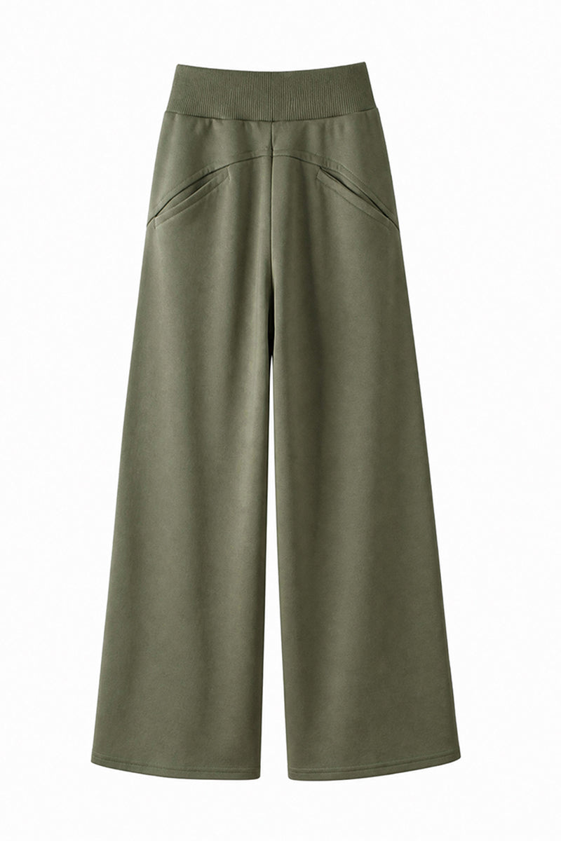 Women's Spring High-Waist Draped Wide-Leg Sweatpants
