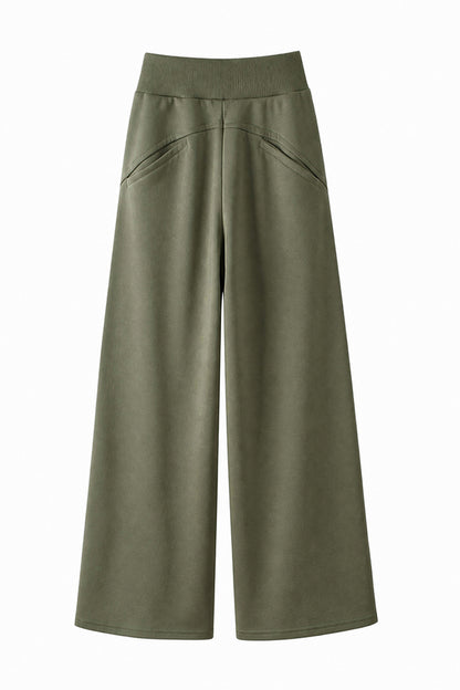 Women's Spring High-Waist Draped Wide-Leg Sweatpants