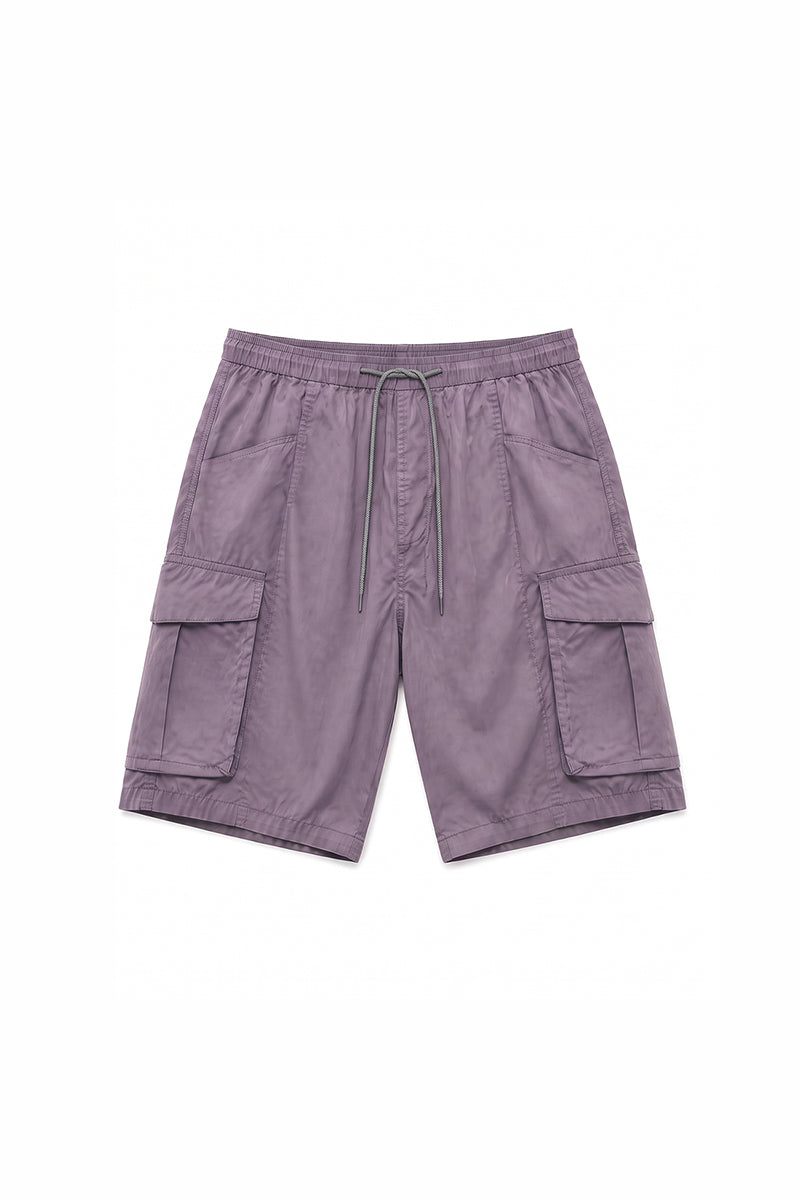 Men's Summer Multi-Pocket Drawstring Cargo Bermuda Shorts