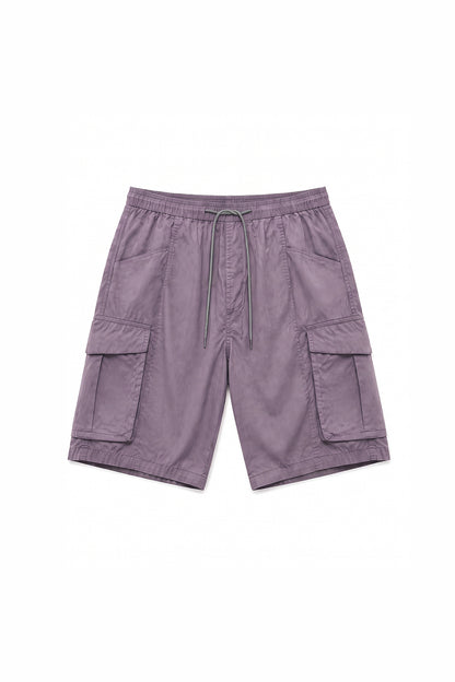 Men's Summer Multi-Pocket Drawstring Cargo Bermuda Shorts