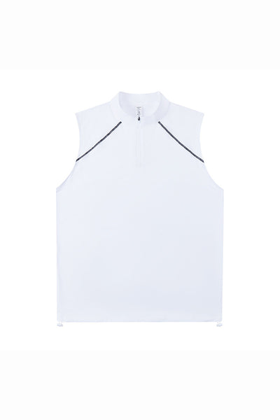 Men's Summer Half-Zip Stand-Collar Athletic Tank Top