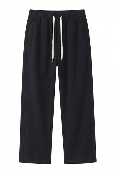 Men's Spring Heather-Grey Straight-Leg Cotton Sweatpants