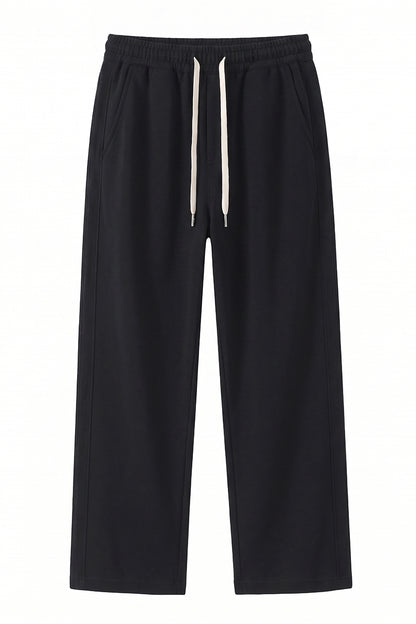 Men's Spring Heather-Grey Straight-Leg Cotton Sweatpants