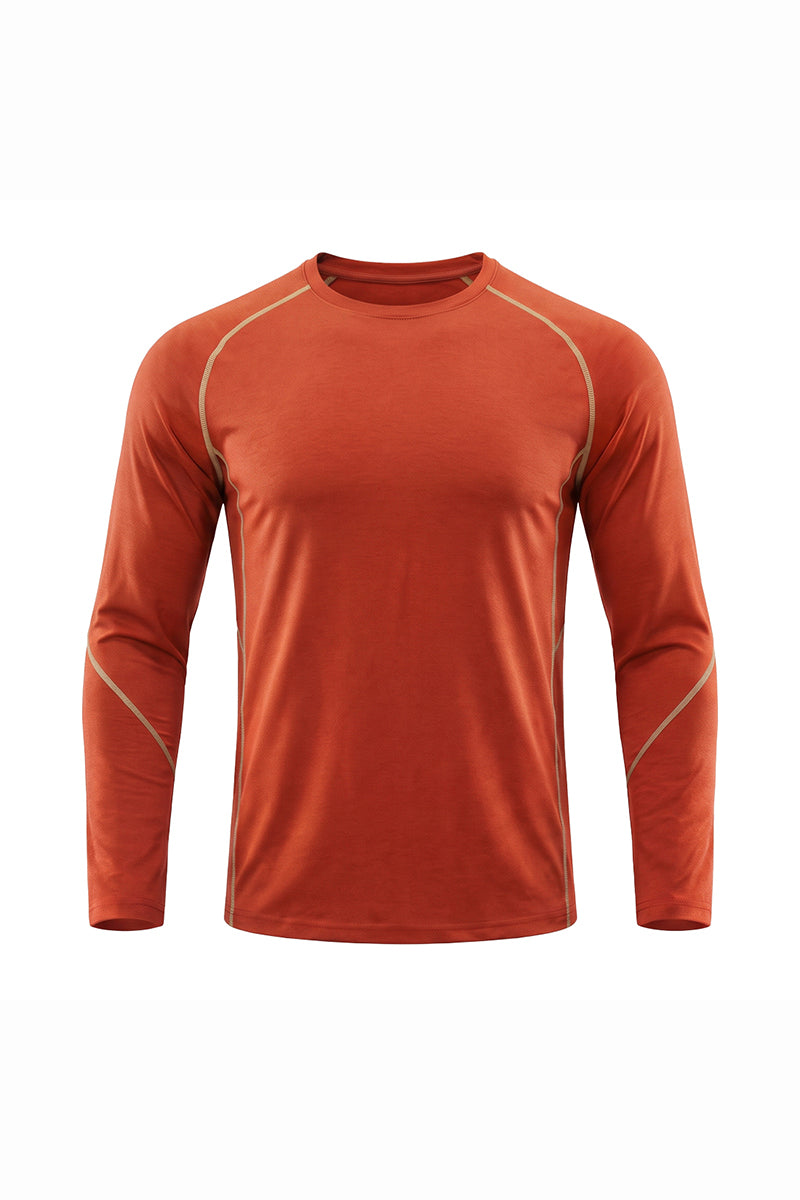 Men's Fall Sorona Contrast Raglan Athletic Long-Sleeve Tee