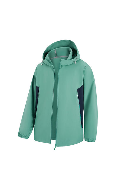 Men's Spring Colorblock Lightweight Outdoor Hooded Jacket