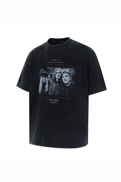 Women's Summer Street Tie-Dye Portrait Oversized Tee