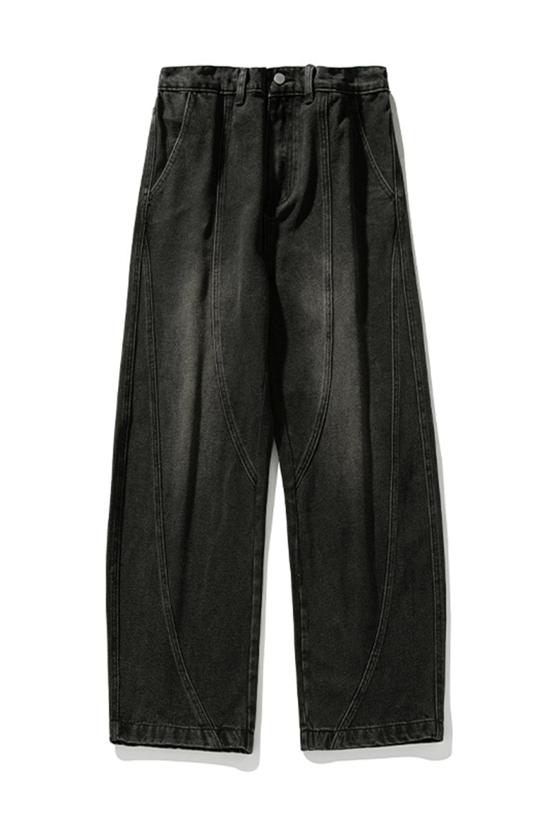 Men's Spring Washed Vintage Loose Straight-Leg Jeans