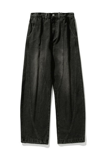 Men's Spring Washed Vintage Loose Straight-Leg Jeans