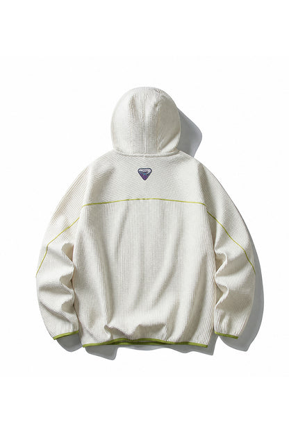 Men Fall Waffle Outdoor Pullover Hoodie