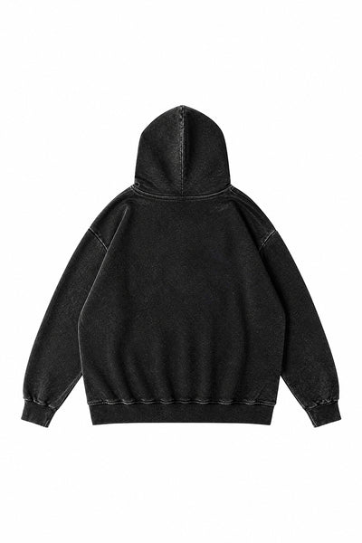 Unisex Fall Winter Vintage Washed Oversized Pocket Hoodie