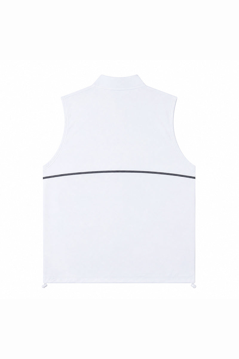 Men's Summer Half-Zip Stand-Collar Athletic Tank Top