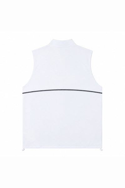Men's Summer Half-Zip Stand-Collar Athletic Tank Top