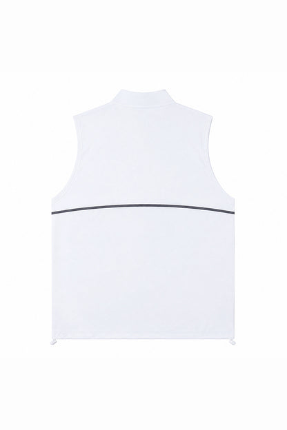 Men's Summer Half-Zip Stand-Collar Athletic Tank Top