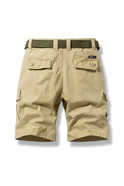 Men's Summer 100% Cotton Multi-Pocket Cargo Shorts