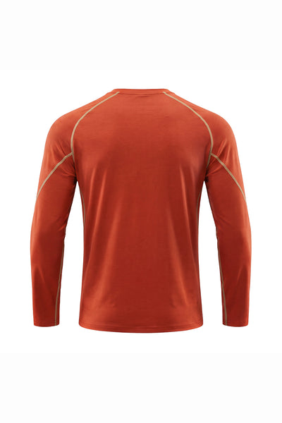 Men's Fall Sorona Contrast Raglan Athletic Long-Sleeve Tee