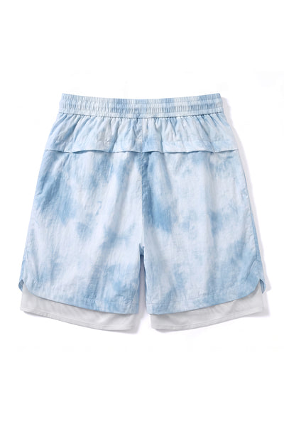 Men's Summer Tie-Dye 2-in-1 Quick-Dry Athletic Shorts
