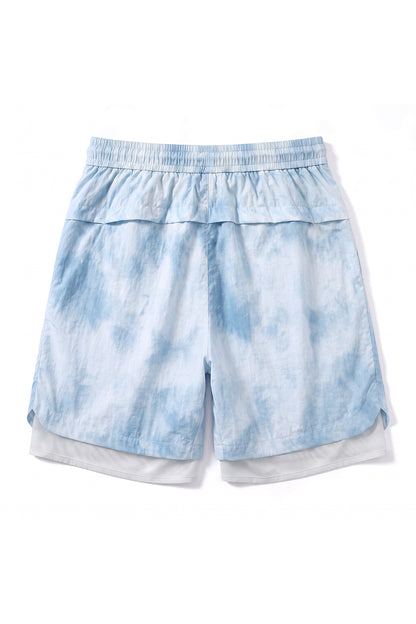 Men's Summer Tie-Dye 2-in-1 Quick-Dry Athletic Shorts