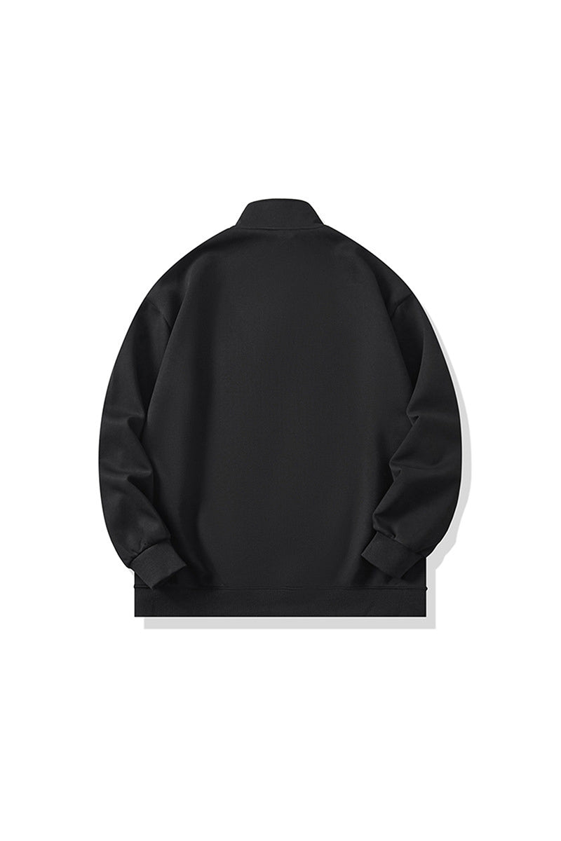 Men's Fall Half-Zip Colorblock Long-Sleeve Sweatshirt