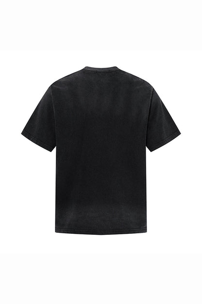Women's Summer Washed High Street Print Oversized Set-in Tee