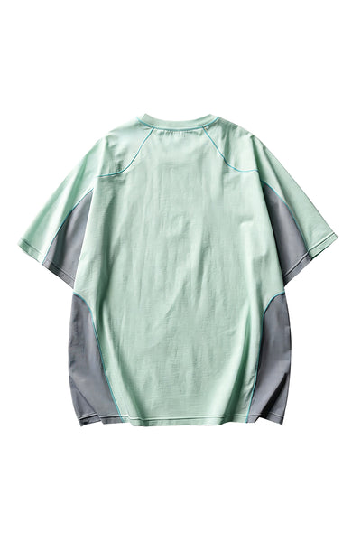 Unisex Summer Color Block Quick Dry Sports T Shirt